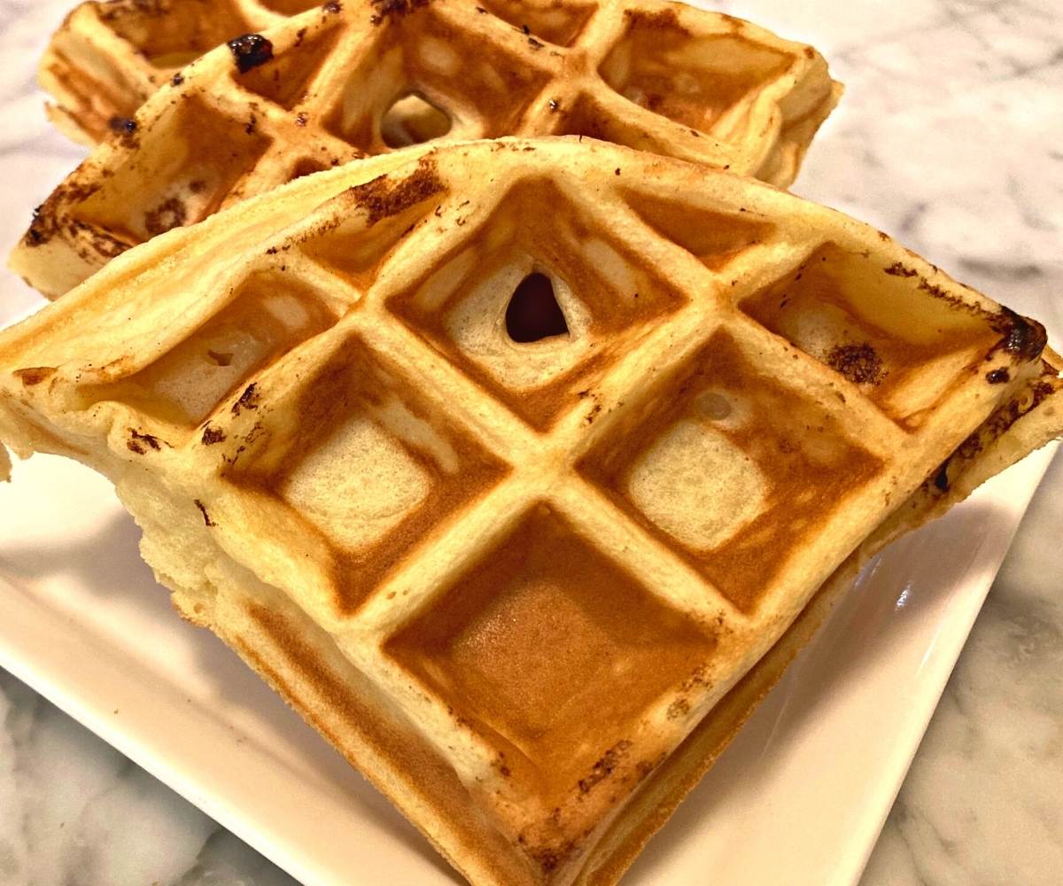 Authentic Belgian Brussels Waffles Recipe - In the Kitchen with