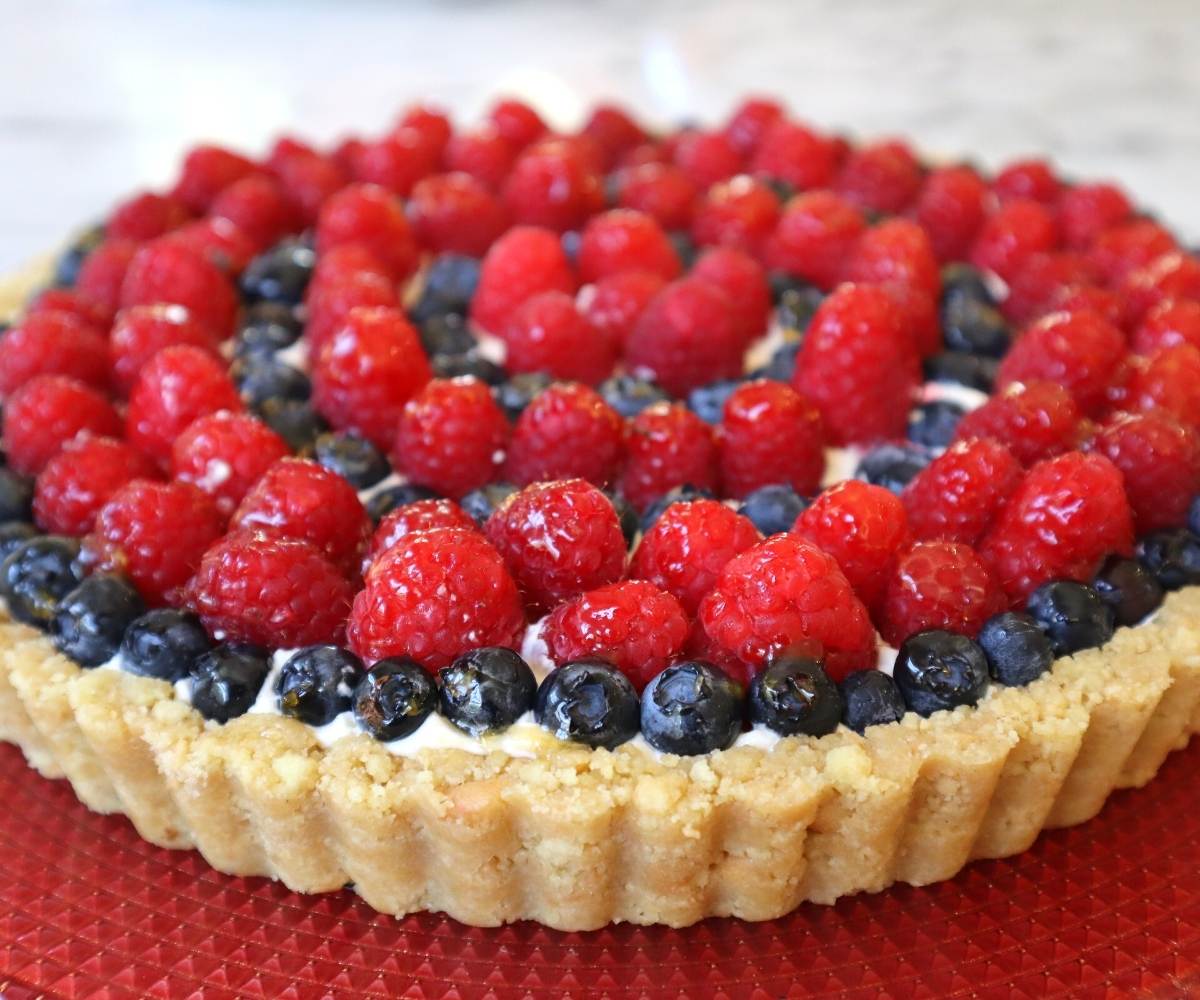 Fresh Raspberry Pie with Graham Cracker Crust - Adventures of a